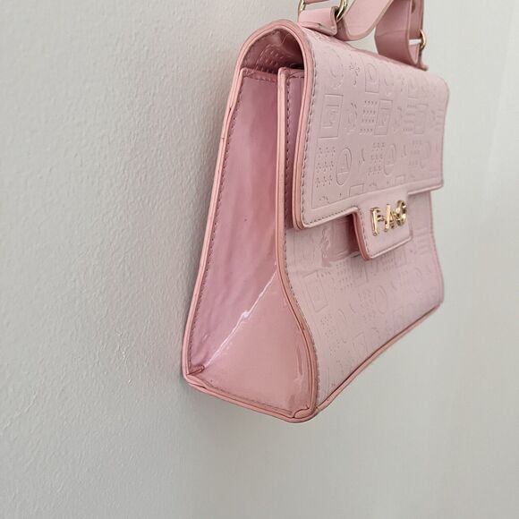 FAO Schwarz Glamour PINK Purse play pretend BARBIE CORE GOLD letters 1 Strap 8” - Picture 5 of 9